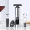 Vakuum Weinöffner Set Edelstahl – Korkenzieher mit Pumpe, Ausgießer, Vakuumverschluss & Folienmesser