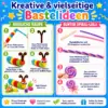 Bastelset Kreativset 1500+ Teile – großer Bastelspaß für kleine Künstler
