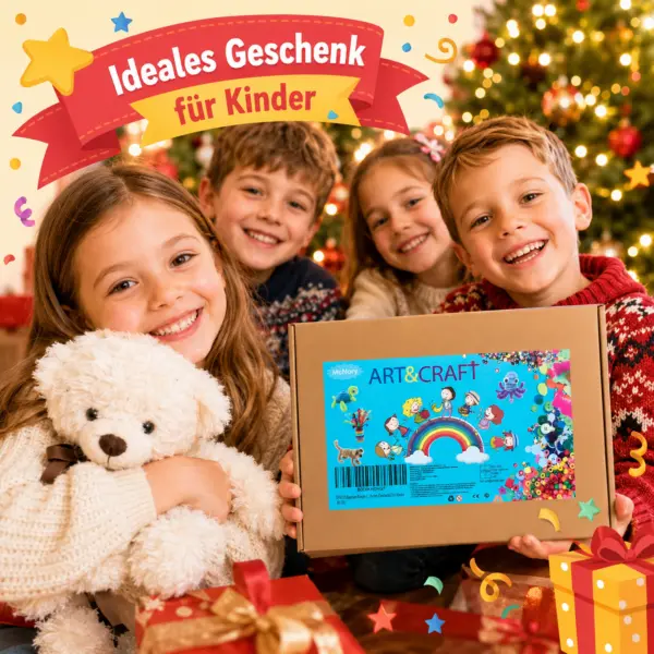 Bastelset Kreativset 1500+ Teile – großer Bastelspaß für kleine Künstler