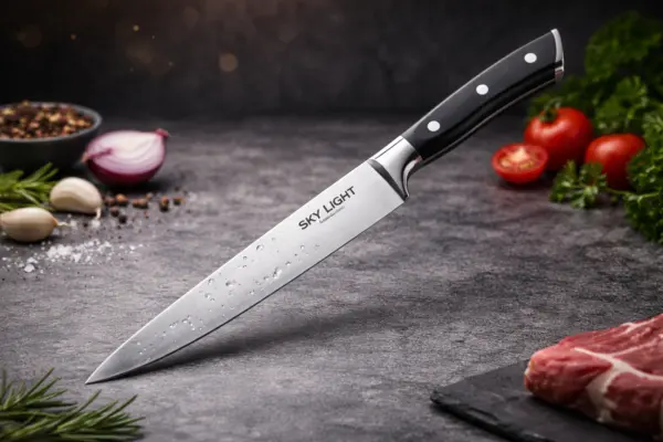 Sky Light Küchenmesser aus Edelstahl – scharfe 15 cm Klinge, ergonomischer Griff, universell für Fleisch, Obst und Gemüse