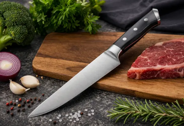 Sky Light Küchenmesser aus Edelstahl – scharfe 15 cm Klinge, ergonomischer Griff, universell für Fleisch, Obst und Gemüse
