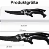 Multifunktionale Küchenschere 25,5 cm – kräftige Geflügelschere für Fleisch, Fisch, Kräuter & Gemüse – Ergonomischer Griff, rutschfest & rostfrei
