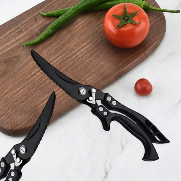 Multifunktionale Küchenschere 25,5 cm – kräftige Geflügelschere für Fleisch, Fisch, Kräuter & Gemüse – Ergonomischer Griff, rutschfest & rostfrei
