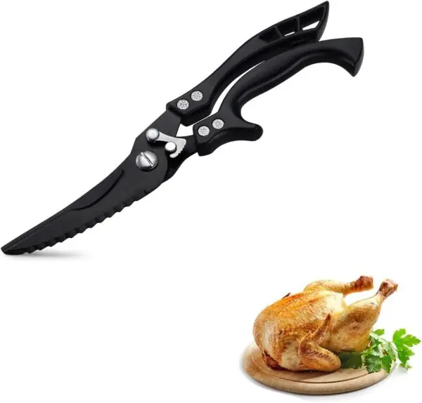 Multifunktionale Küchenschere 25,5 cm – kräftige Geflügelschere für Fleisch, Fisch, Kräuter & Gemüse – Ergonomischer Griff, rutschfest & rostfrei
