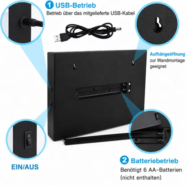 LED Lightbox A4 Leuchtbox mit Fernbedienung mit Karten LED Lightbox A4 Leuchtbox mit Fernbedienung – 16 Farben, USB & Batteriebetrieb, 294 Karten – Party Box für Geburtstag, Hochzeit & Deko