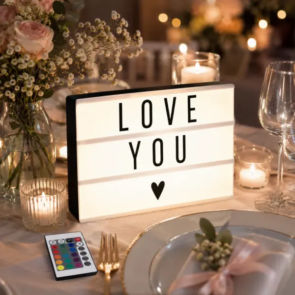 LED Lightbox A4 Leuchtbox mit Fernbedienung weiß LED Lightbox A4 Leuchtbox mit Fernbedienung – 16 Farben, USB & Batteriebetrieb, 294 Karten – Party Box für Geburtstag, Hochzeit & Deko