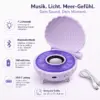 Kabelloser Muschel-Lautsprecher mit LED-Ambientelicht, USB-C und TWS-Funktion – Lila