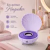 Kabelloser Muschel-Lautsprecher mit LED-Ambientelicht, USB-C und TWS-Funktion – Lila