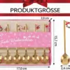 6-teiliges goldenes Weihnachtslöffel-Set – Kaffeelöffel mit Weihnachtsanhängern aus Edelstahl (13,5 cm)