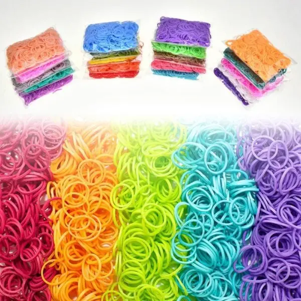 Loom Bands Set 12750-teilig, 26 Farben, inklusive 500 Clips & 6 Häkelnadeln – Kreativset für Armbänder, Ringe und DIY Schmuck