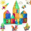 Magnetbausteine für Kinder Magnetische Bausteine Kinder 50 Teile – Magnetspielzeug ab 3 Jahren, Konstruktionsspielzeug mit starken Magneten, Lernspielzeug für Mädchen & Jungen