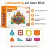 Magnetbausteine Set 82-teilig für Kinder ab 3 Jahren – Magnetische Bauklötze