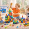 MAG-BLOCK Magnetbausteine 120 Teile – Magnetische Fliesen Set für Kinder ab 3 Jahren – 3D Bauen, Kreativität & Lernen