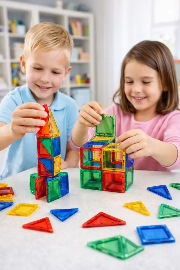 MAG-BLOCK Magnetbausteine Set – 56 Teile | Kreatives Lernspielzeug für Kinder ab 3 Jahren