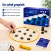 Magnetspiel – Magnetisches Strategiespiel für 1–4 Spieler mit starken Magneten, Spielseil & Aufbewahrungsbeutel – Denkspiel für Kinder & Erwachsene