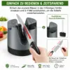 Messerschärfer mit automatischer Winkeleinstellung für Messer mit gerader Klinge, gezackte Messer und Scheren