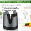 Messerschärfer mit automatischer Winkeleinstellung für Messer mit gerader Klinge, gezackte Messer und Scheren