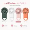 Mini Handventilator Pastellrosa – kompakt, leicht & ideal für unterwegs
