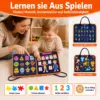 Montessori Activity Lernbuch 8 in 1 Montessori Activity Lernbuch - 8 in 1 mit englischen Wörtern, Motorikspielzeug für Kleinkinder, Reisespielzeug, Lernspielzeug