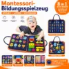 Montessori Activity Lernbuch mit englischen Wörtern Montessori Activity Lernbuch - 8 in 1 mit englischen Wörtern, Motorikspielzeug für Kleinkinder, Reisespielzeug, Lernspielzeug