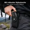 Multitool mit Zange 15 in 1 – Multifunktionswerkzeug schwarz mit Messer, Säge, Schere & Schraubendreher inkl. Nylontasche für Camping & Outdoor