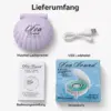 Kabelloser Muschel-Lautsprecher mit LED-Ambientelicht, USB-C und TWS-Funktion – Lila