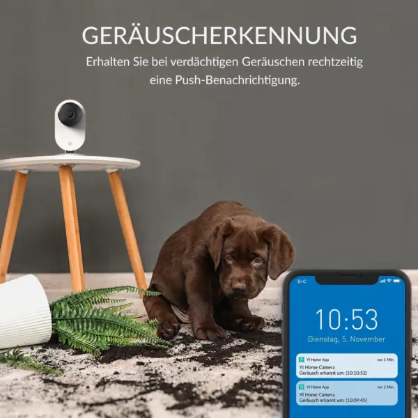 Nachtsicht, 2-Wege-Audio, App & microSD-Speicher YI Home 2K Pro WLAN Kamera – 2 Innenkameras mit KI-Personenerkennung, Nachtsicht, 2-Wege-Audio, App & microSD-Speicher