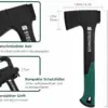 Outdoor Axt mit Schutzhülle – robuste Camping- & Spaltaxt aus gehärtetem Stahl integrierter Hammer Outdoor Axt mit Schutzhülle – robuste Camping- & Spaltaxt aus gehärtetem Stahl, rutschfester Griff, integrierter Hammer