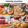 2-teiliges Pizza-Schneideset mit Pizzaschere & Pizzaschneider