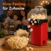 Popcornmaschine Heißluft – rote Popcorn Maker Maschine für frisches Popcorn ohne Öl