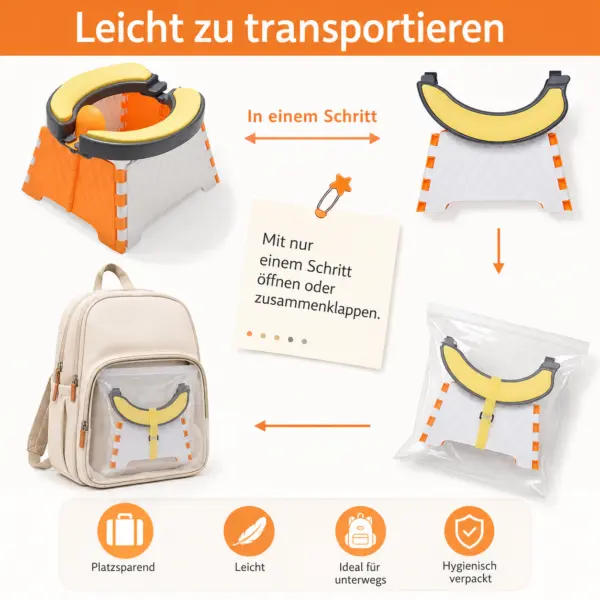 Tragbares Kinder-Töpfchen – faltbar mit Spritz