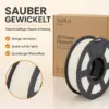 SUNLU 3D Drucker Filament ABS 1,75 mm Cremeweiß/White, 1 kg Spule, Toleranz ±0,02 mm, 3D Printer Filament für FDM 3D Drucker