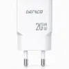 Schnellladegerät ohne Kabel flach DERICO 20W Schnellladegerät – USB-C PD & USB-A QC 3.0 Netzteil mit 2 Anschlüssen, kompakter EU-Stecker für Smartphone, Tablet, Kopfhörer und mehr