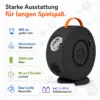 Seifenblasenmaschine Automatisch 90°/360° Drehbar, Elektrisches Blasenspielzeug schwarz