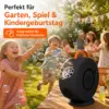 Seifenblasenmaschine Automatisch 90°/360° Drehbar, Elektrisches Blasenspielzeug schwarz