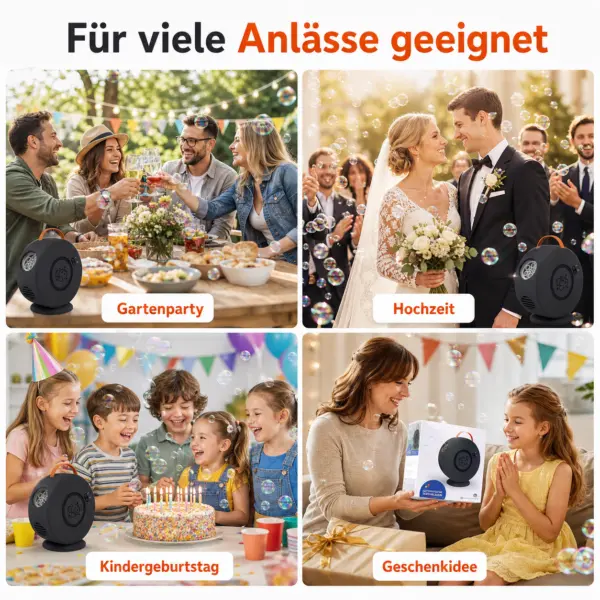 Seifenblasenmaschine schwarz