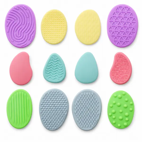 Sensoriksteine Fidget Toys Set – 12 Stück Anti-Stress Sensory Stones aus Silikon