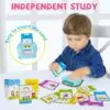 Interaktive Lernkarten Deutsch Englisch für Kinder – 255 Karten mit 510 Wörtern, sprechendes Lernspielzeug, Flashcards mit Kartenlesegerät, USB-aufladbar
