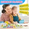 Interaktive Lernkarten Deutsch Englisch für Kinder – 255 Karten mit 510 Wörtern, sprechendes Lernspielzeug, Flashcards mit Kartenlesegerät, USB-aufladbar