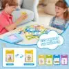 Interaktive Lernkarten Deutsch Englisch für Kinder – 255 Karten mit 510 Wörtern, sprechendes Lernspielzeug, Flashcards mit Kartenlesegerät, USB-aufladbar