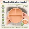 3er-Set Silikon-Teller mit Saugnapf – praktische Kinderteller für entspannte Mahlzeiten