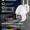 Überwachunmkskamera AUKTECH 2K WLAN Überwachungskamera Außen mit Bewegungserkennung, Nachtsicht & 355° Drehung