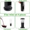 Vakuum Weinöffner Set Edelstahl – Korkenzieher mit Pumpe, Ausgießer, Vakuumverschluss & Folienmesser