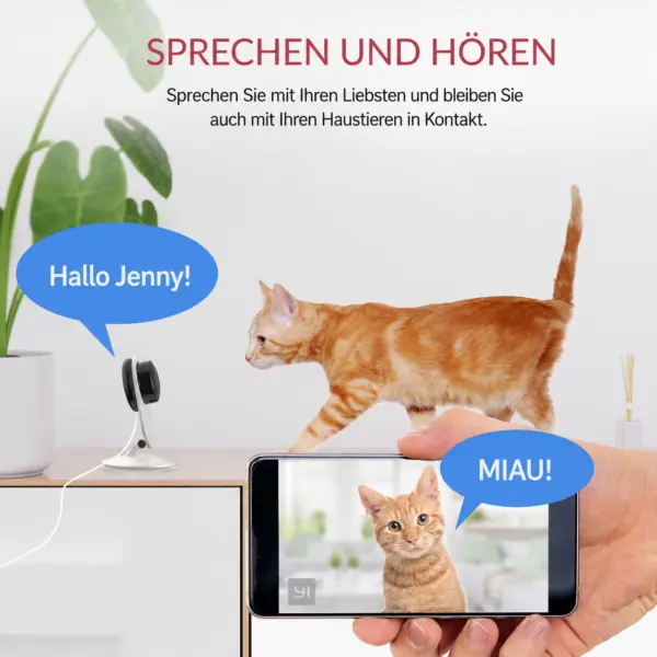 YI Home 2K Pro WLAN Kamera – 2K Innenkamera mit KI-Personenerkennung, Nachtsicht, 2-Wege-Audio, App & microSD-Speicher
