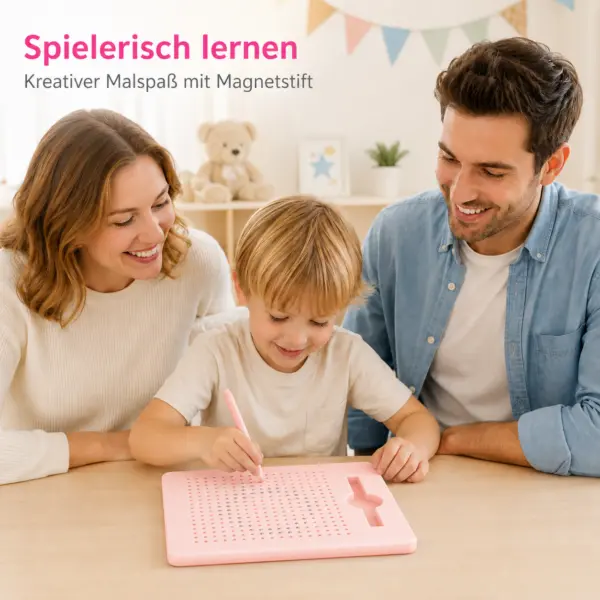 Magnetische Zeichentafel für Kinder mit Stahlkugeln & Magnetstift – Lernspielzeug zum Schreiben, Malen und Üben
