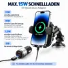 15W Wireless Auto-Handyhalterung mit Schnellladefunktion – automatische Klemmarme & 270° Verstellung
