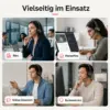 Bluetooth Headset mit Ladestation M890BT – kabelloses Business Headset mit Mikrofon, Geräuschreduzierung, bis 20 Std. Gesprächszeit, Bluetooth 5.1 für PC & Smartphone