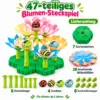 Blumen Steckspiel Kinder 47-teilig – leuchtendes Glow-in-the-Dark Garten Bauset ab 3 Jahren