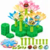 Blumen Steckspiel Kinder 47-teilig – leuchtendes Glow-in-the-Dark Garten Bauset ab 3 Jahren