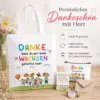 5-teiliges Geschenkset für Lehrer-in & Erzieher-in – Tragetasche 40 × 38 cm, Mäppchen 24 × 18 cm, Karte, Umschlag & Schlüsselanhänger